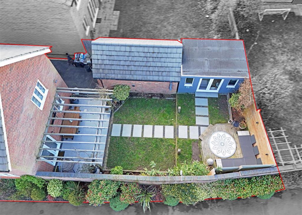 Aerial view of garden