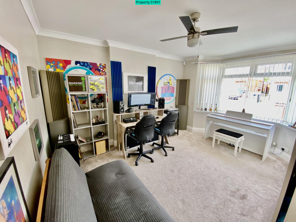 Front bedroom used as Music Studio