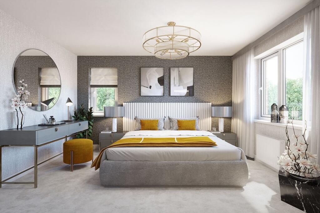 The main bedroom is complete with an en suite shower room