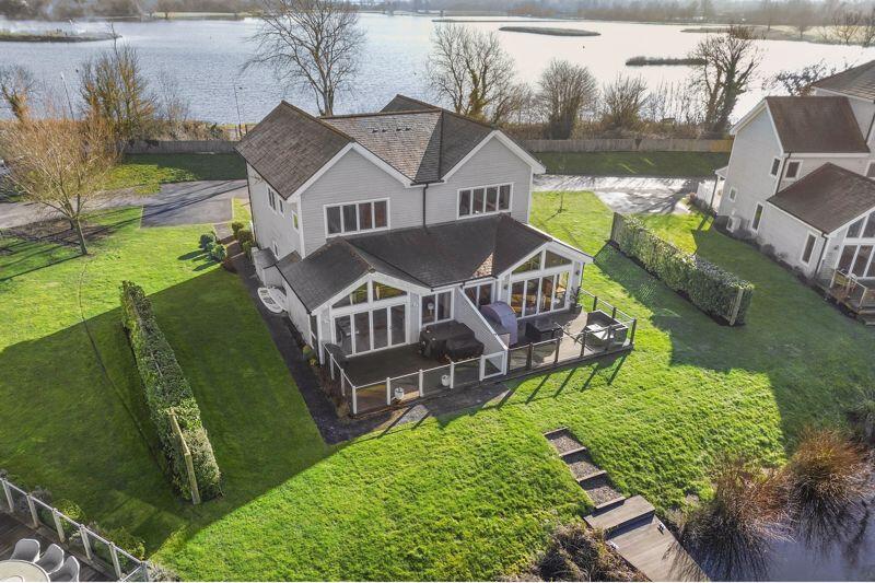 Drone over deck - sailing lake to rear