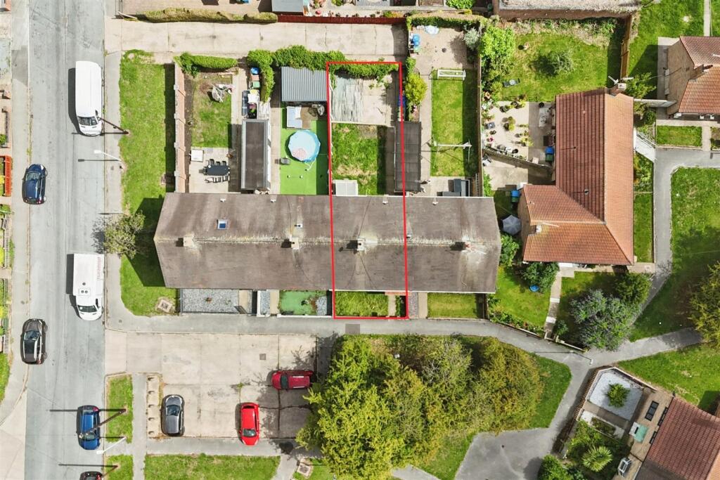 Aerial view of the property