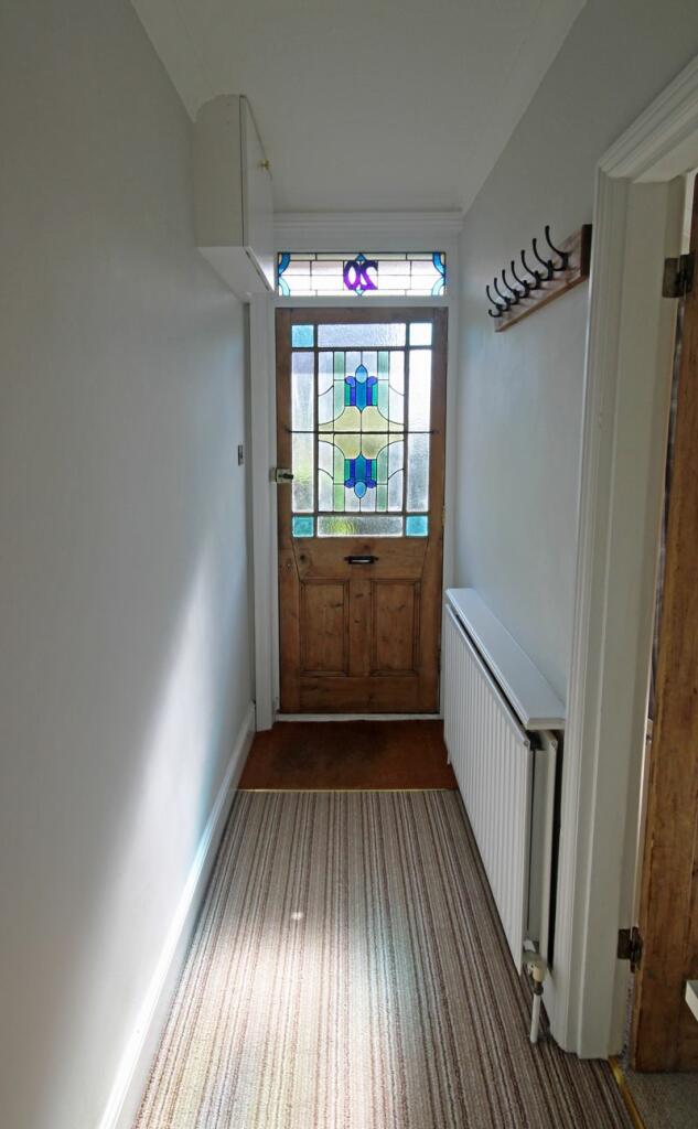 Front door with stained glass