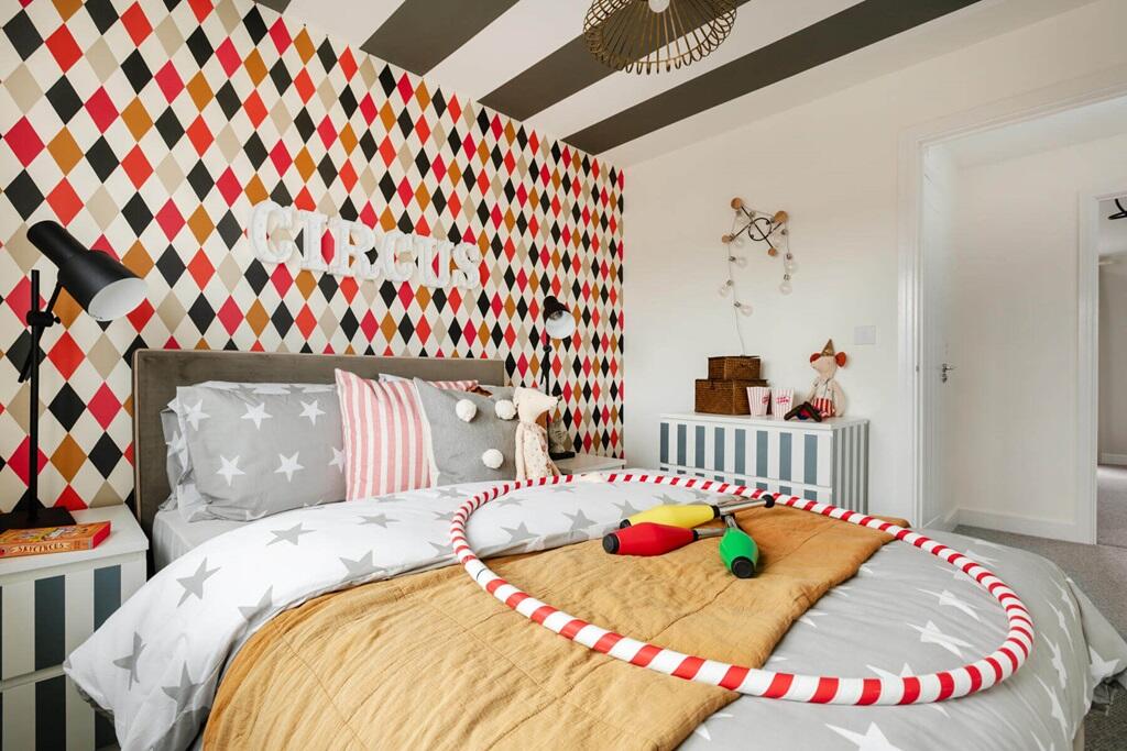The third bedroom is large enough to fit a double bed
