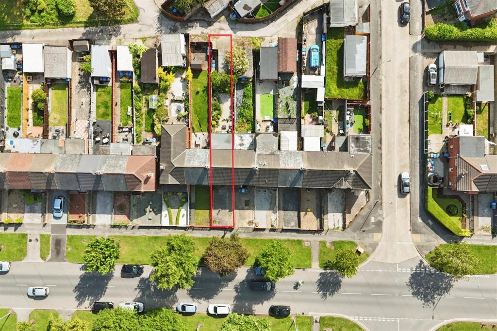 Aerial view of the property