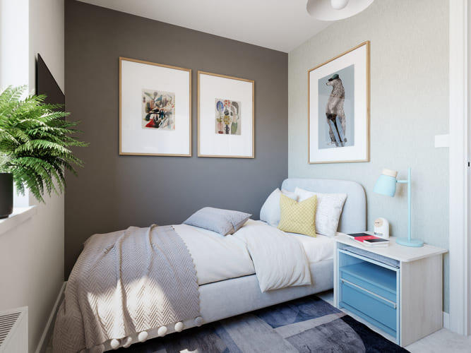 Bedroom 3 is perfect for a child's room, home office or a gym