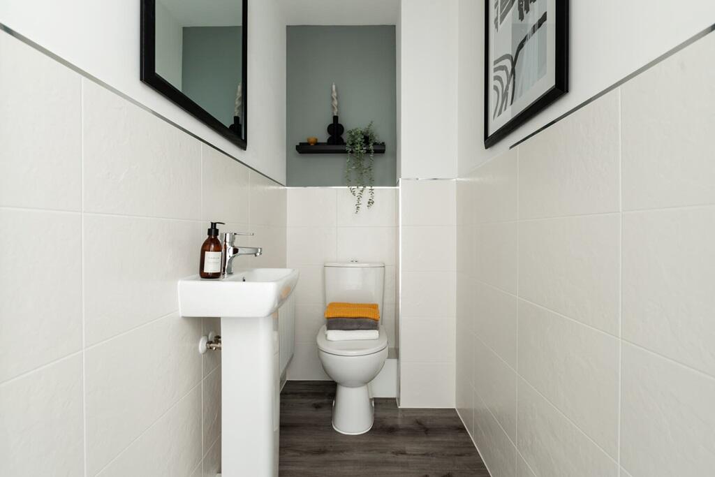 Handy ground floor guest cloakroom