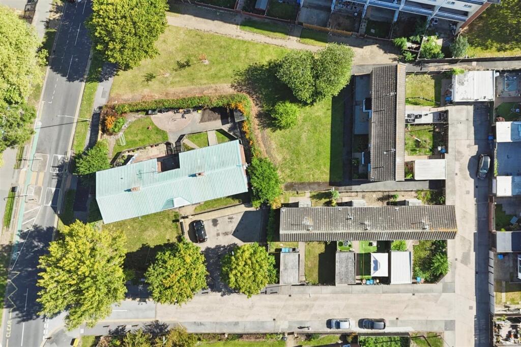 Aerial view of the property