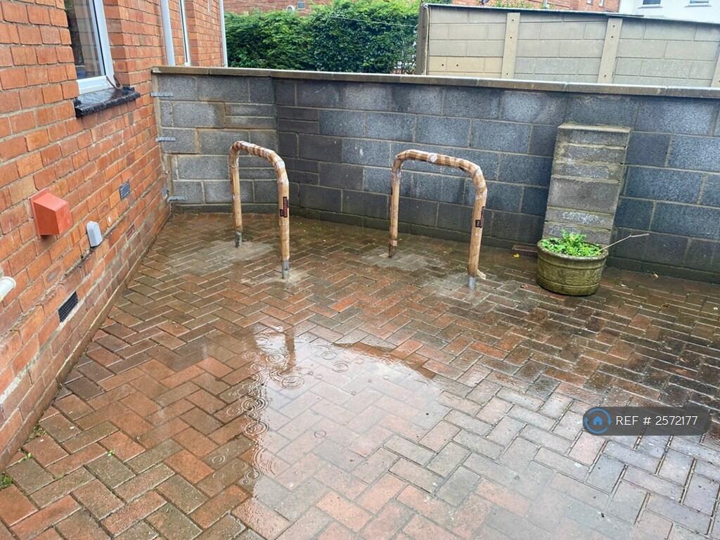 Rear Couryard With Locking Stands For 4 Bikes