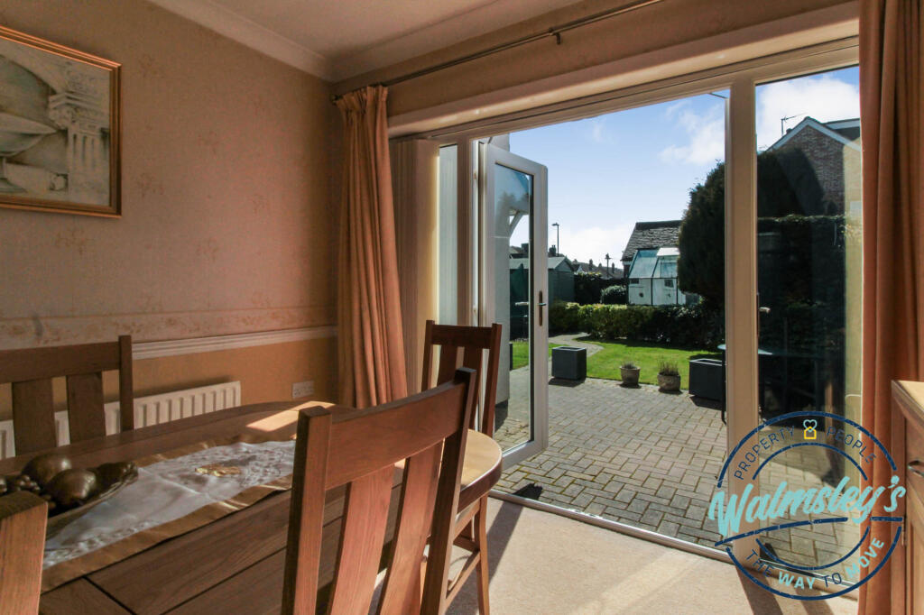 French doors to gardens