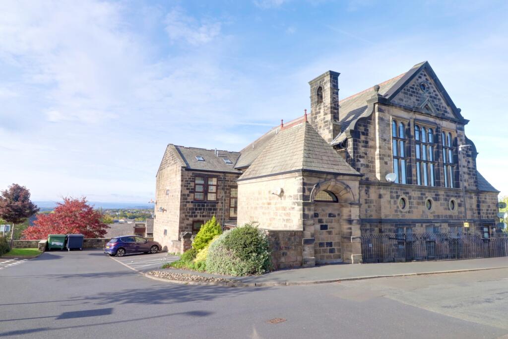 Front view of building and car park