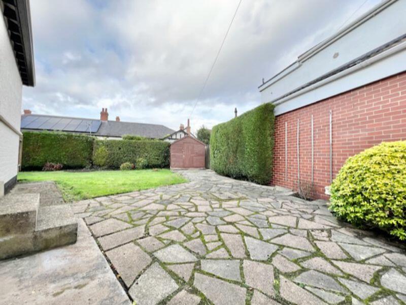 Side patio and garden