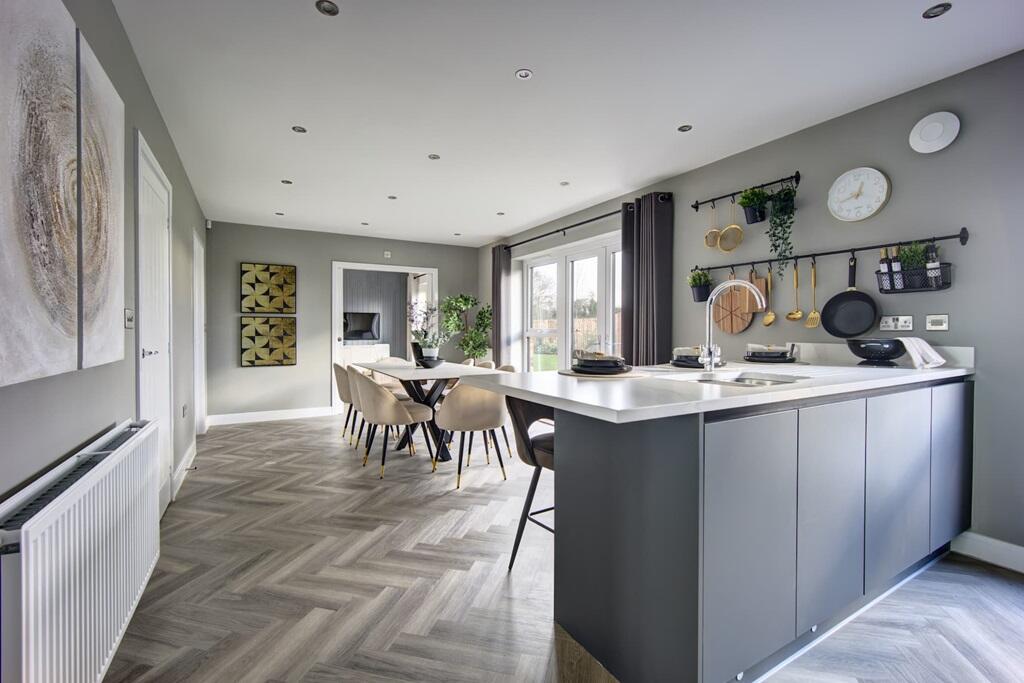 Open plan family living is at the heart of this home