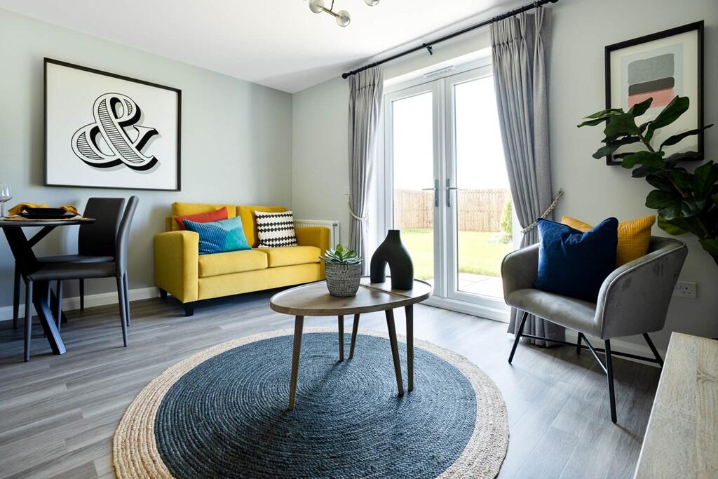 French doors from the lounge diner to the rear garden