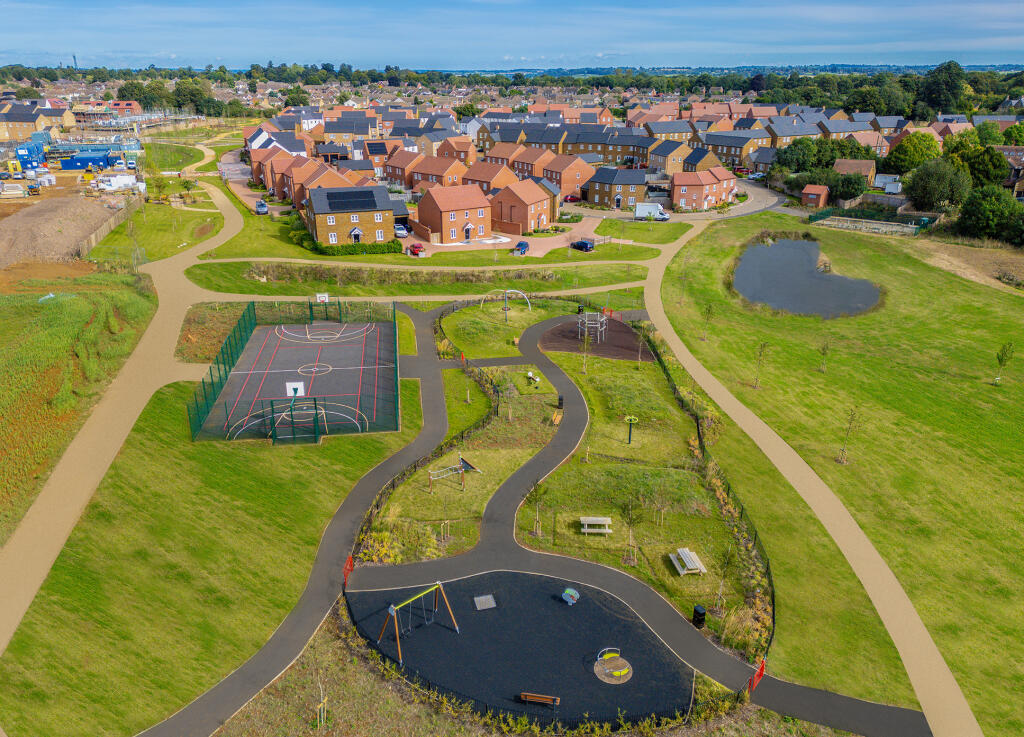 The pavilions from aerial drone