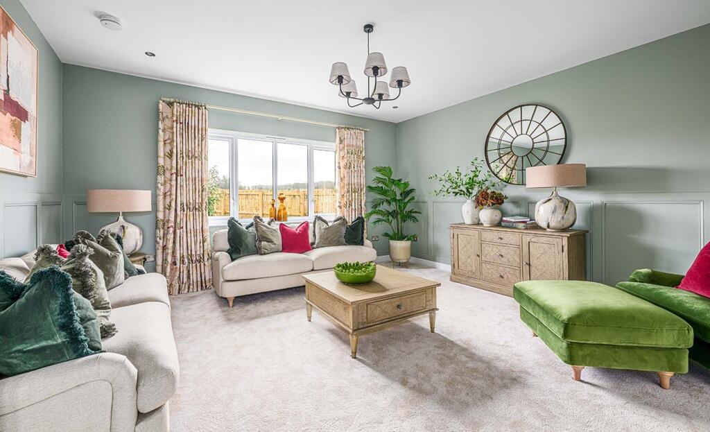 The living room is flooded with natural light