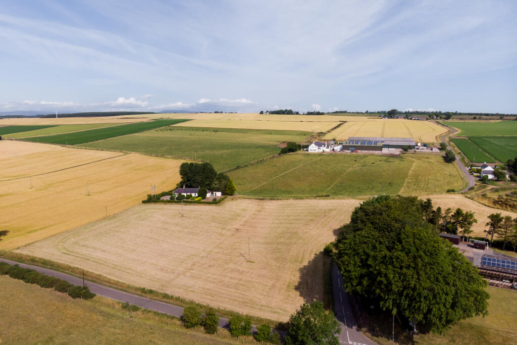 Aerial of Cottage &amp; Land