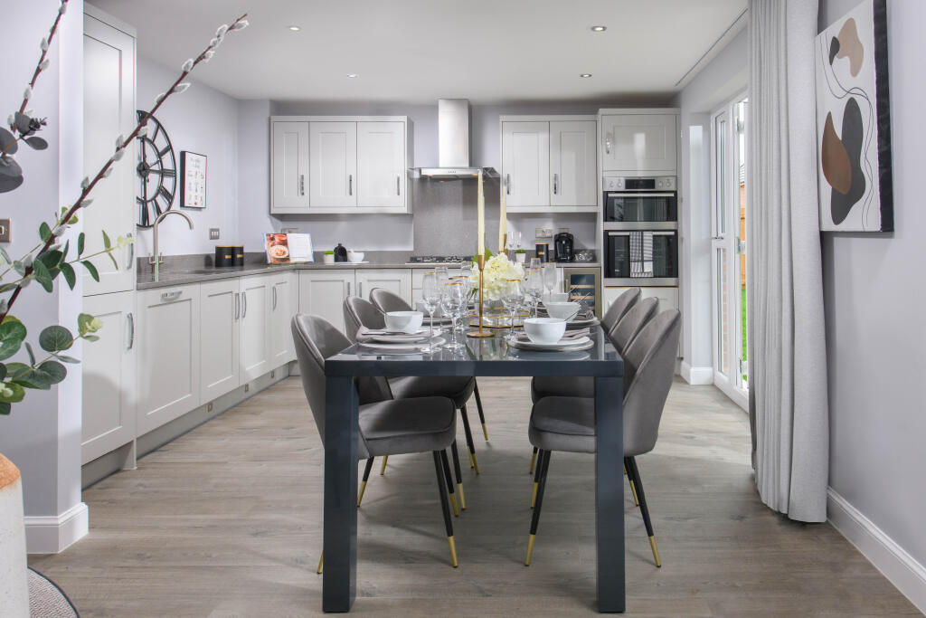 Open plan kitchen diner at the Halton