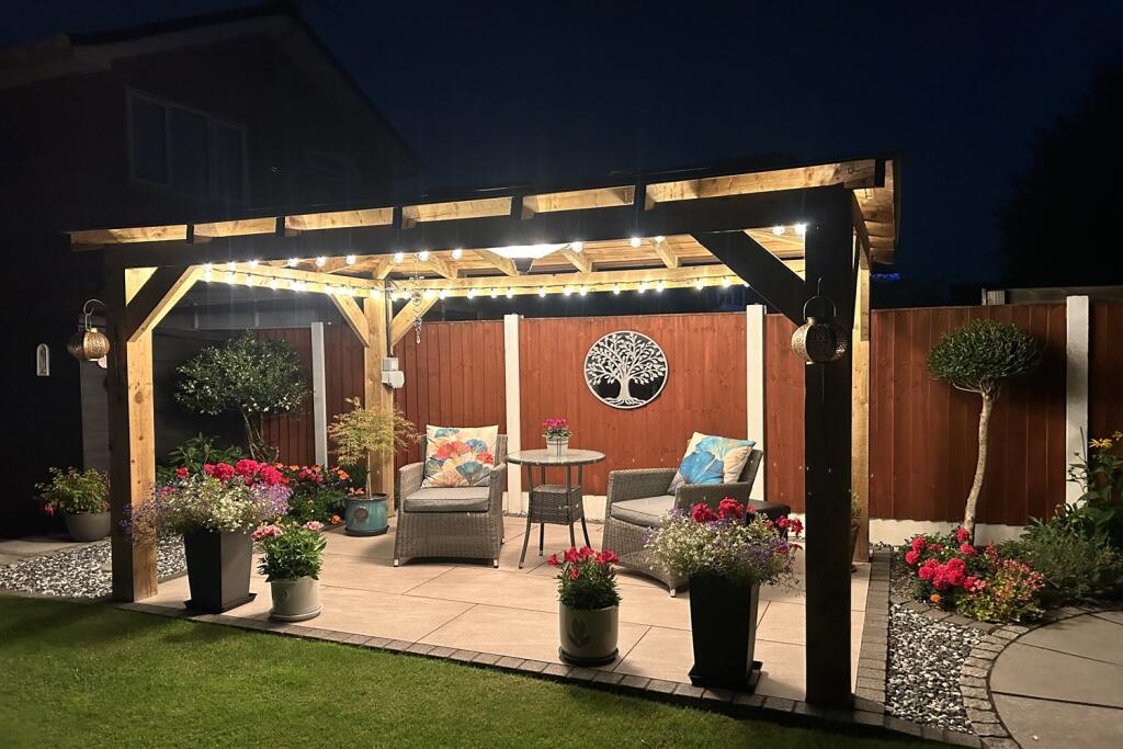 Night time in garden