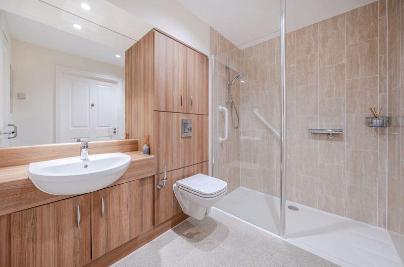 Shower room with storage