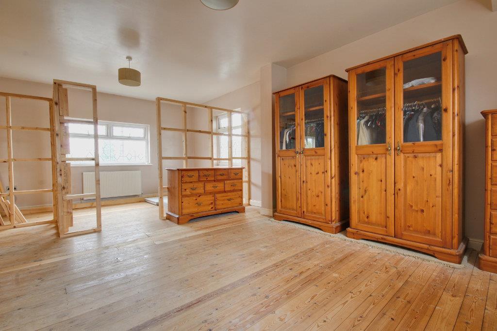 Bedroom One with partitioning up for dressing room