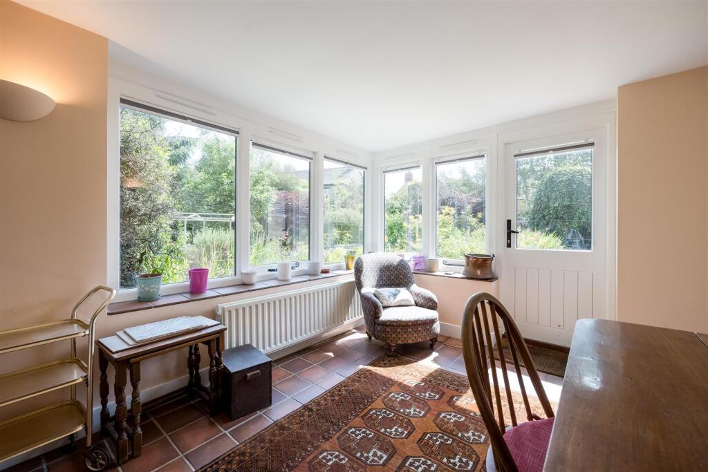Sun room facing gardens