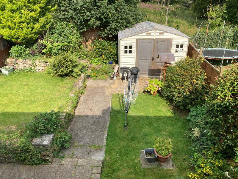 View down to the rear garden