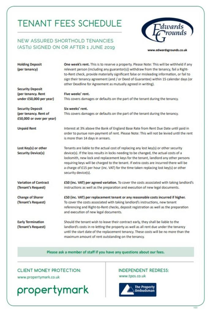 Tenancy Fees