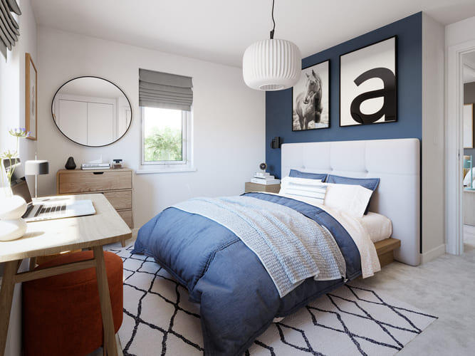 Double bedroom with ample storage space