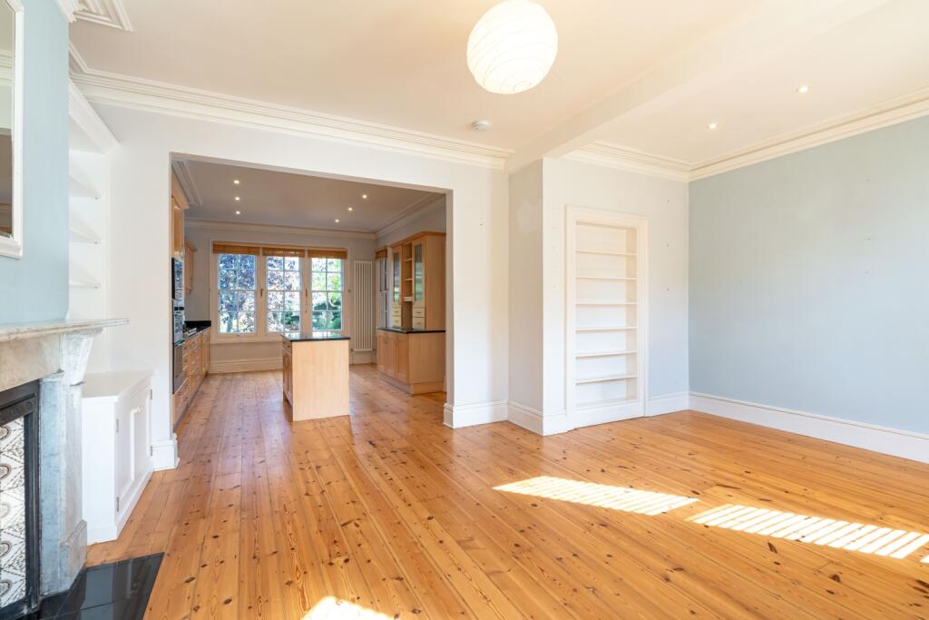 Kitchen dining and living rea 