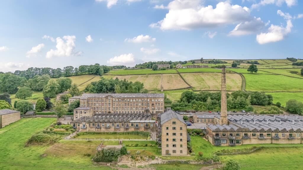 aerial shot of Oats Royd Mill
