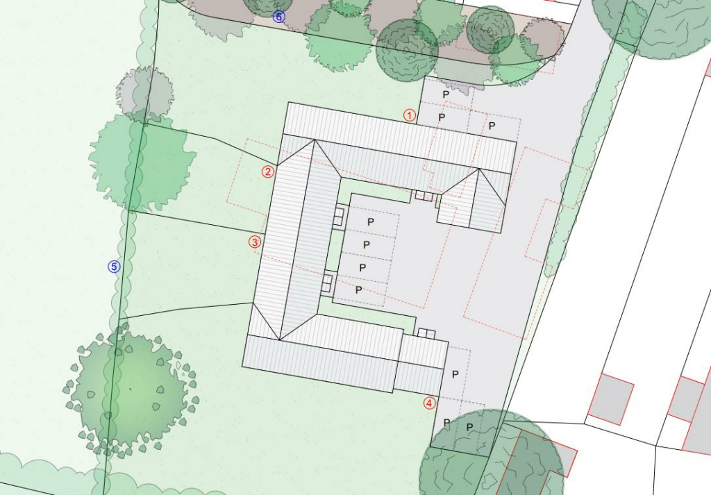 Site layout, 193 Shaw Lane, Markfield