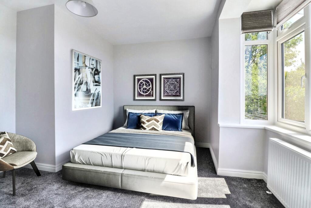 Bedroom 1 digitally staged