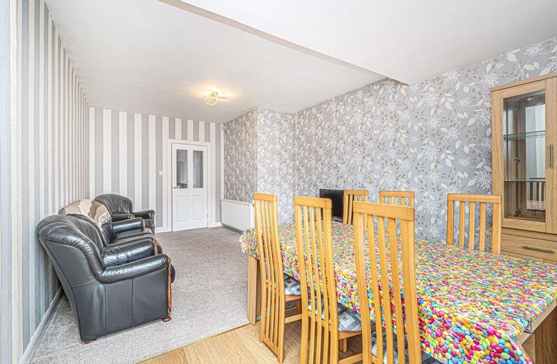 Lounge with open plan dining area