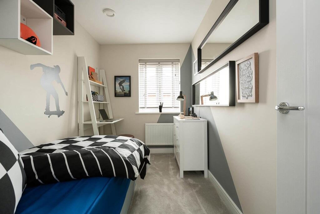 The fourth bedroom could also be used as a home office or nursery