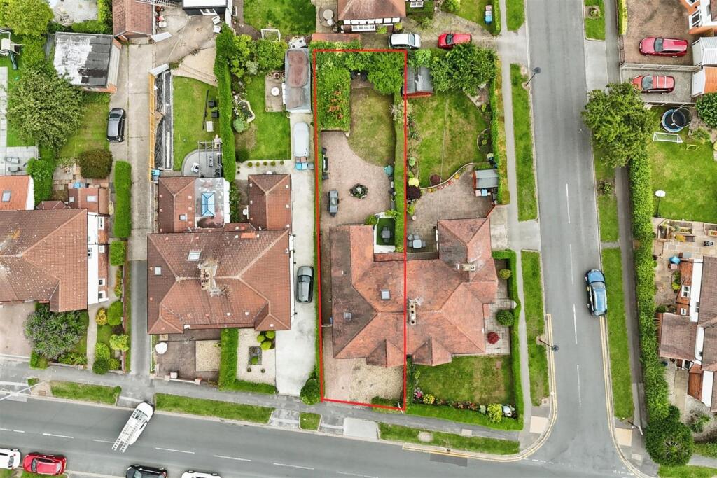 Aerial view of the property