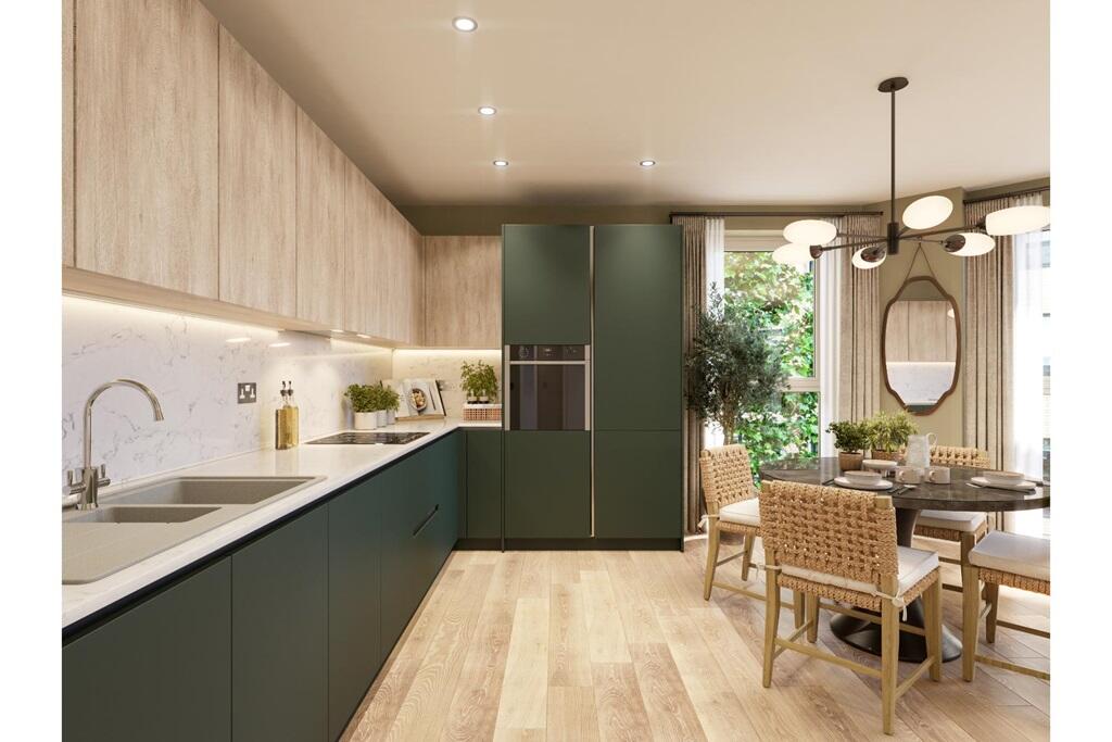 Contemporary kitchen finished in the Earth palette