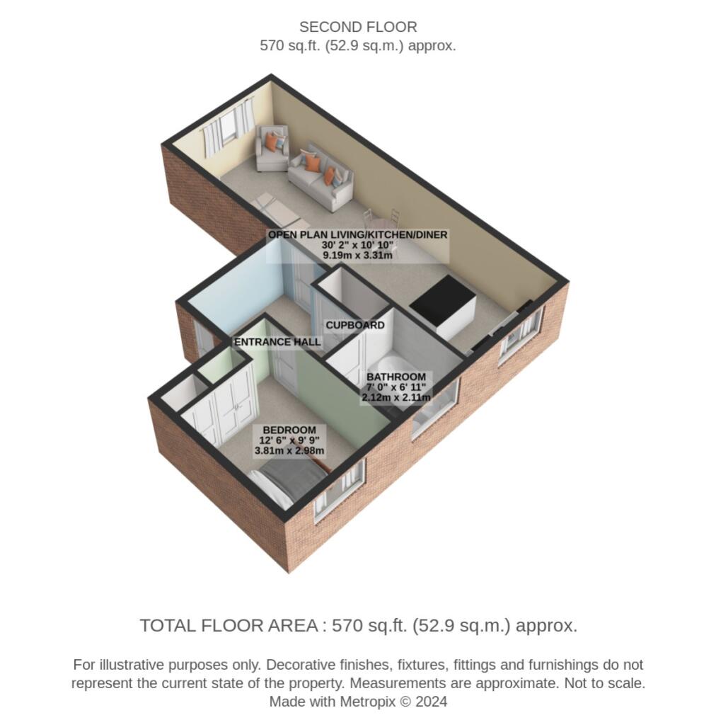D401 Sir Gilbert Scott Building - Floor plan 3D