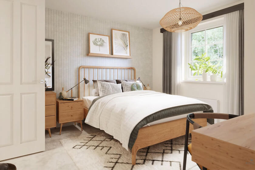Computer generated image of the bedroom in the Ascot 4 bedroom home