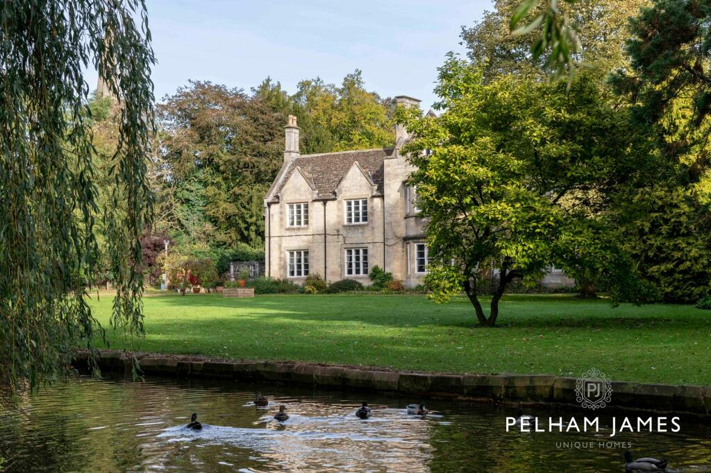 North Brook and Lawn at Greetham House, Greetham, Rutland