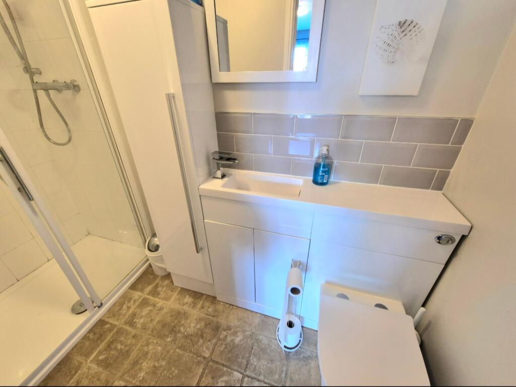 Shower room in garage