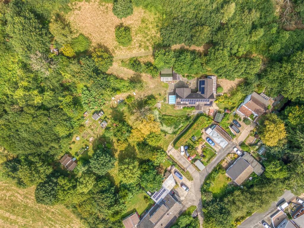 Garden and grounds, aerial view