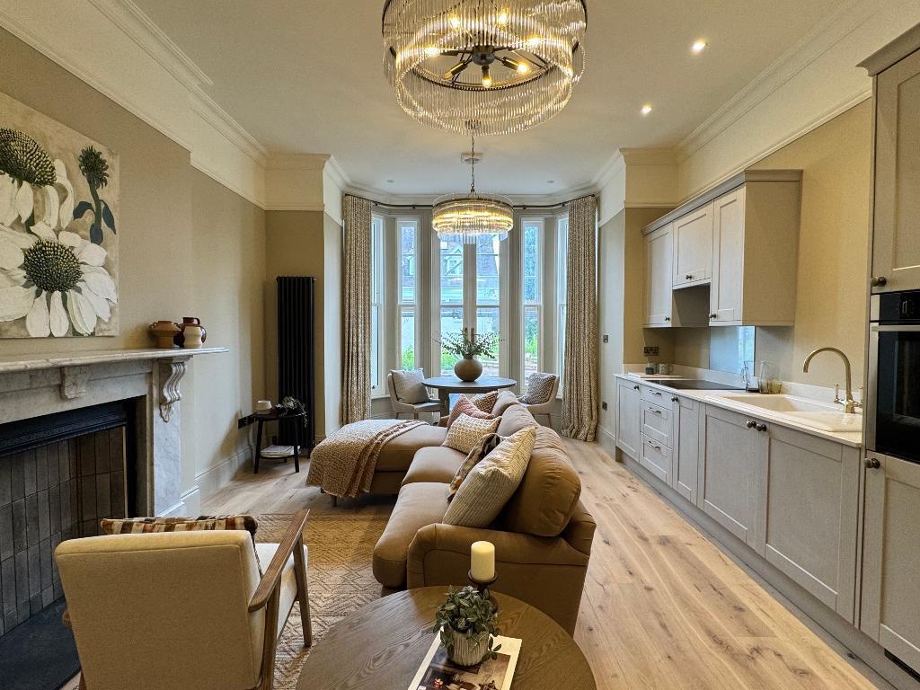 Living area with doors to the garden