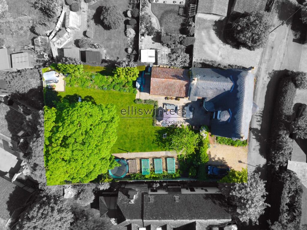 UTF-8Durley Cottage, Rectory Lane, Wyton - Aerial 