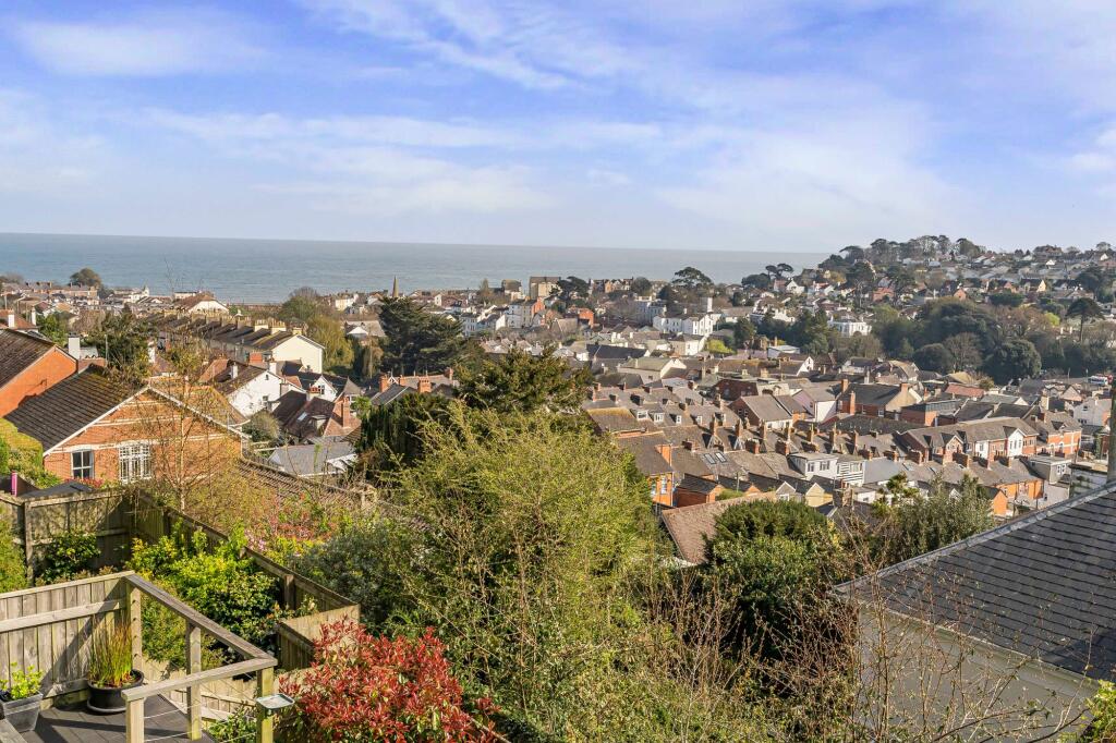 Sea views from living room and balcony