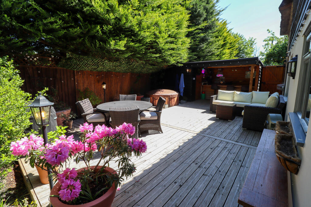 Decked sun patio