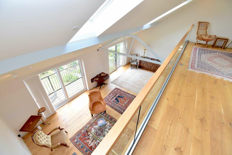 Mezzanine floor and open plan sitting...