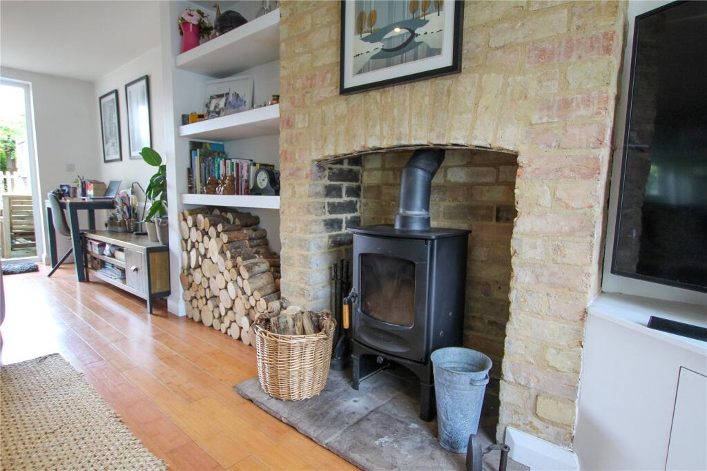Fireplace.