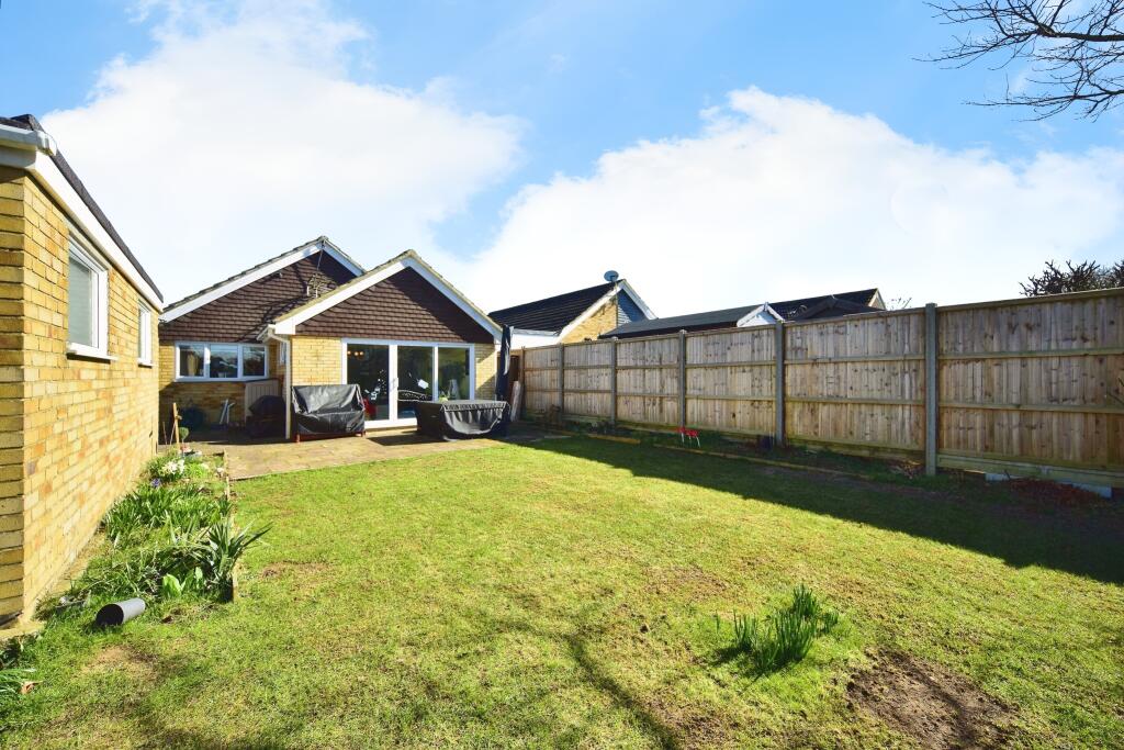 Private Rear Garden With Garage View