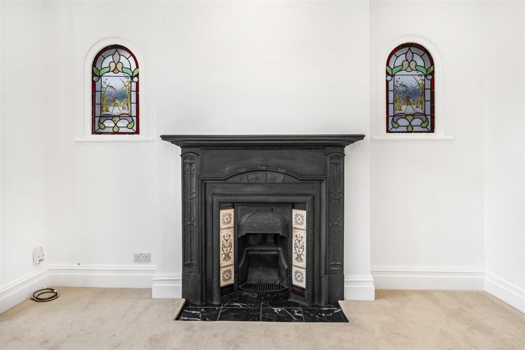 Reception fireplace
