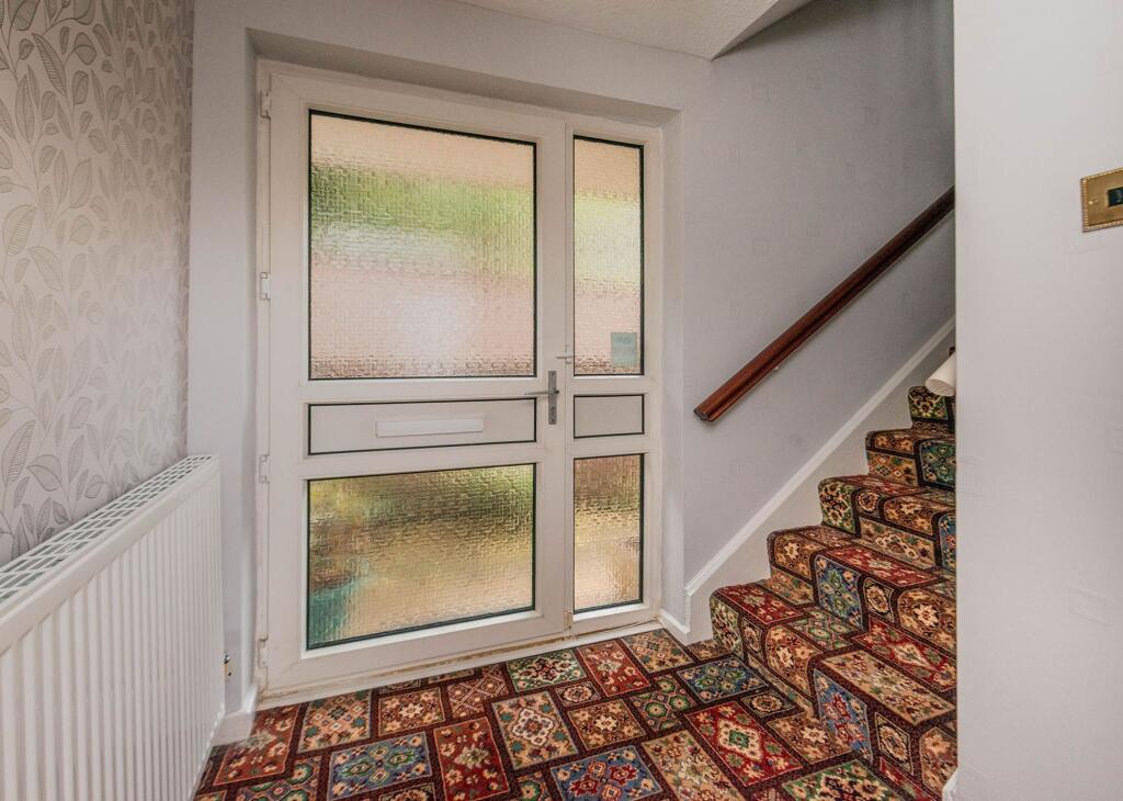 Entrance porch hallway and landing